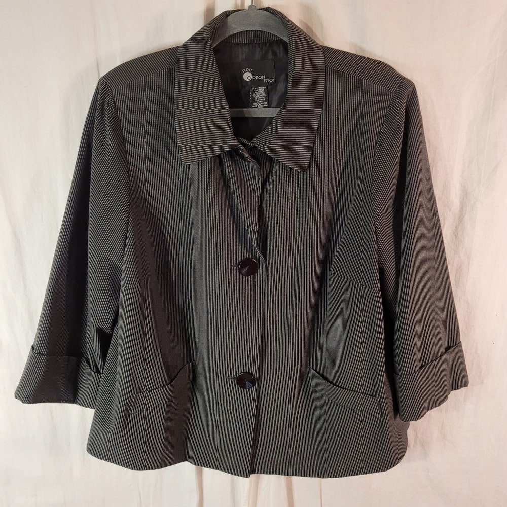 First option womens jacket rn83082 style 792e111x size 18w in black